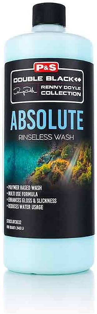 P&S Absolute Rinseless Wash, Polymer Based Wash, Reduces Water Usage, Easy
